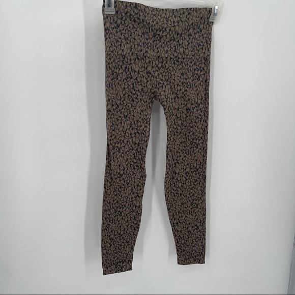 Spanx FL3515 Look at Me Now Leggings Green Black Abstract Women’s Large - Picture 6 of 7